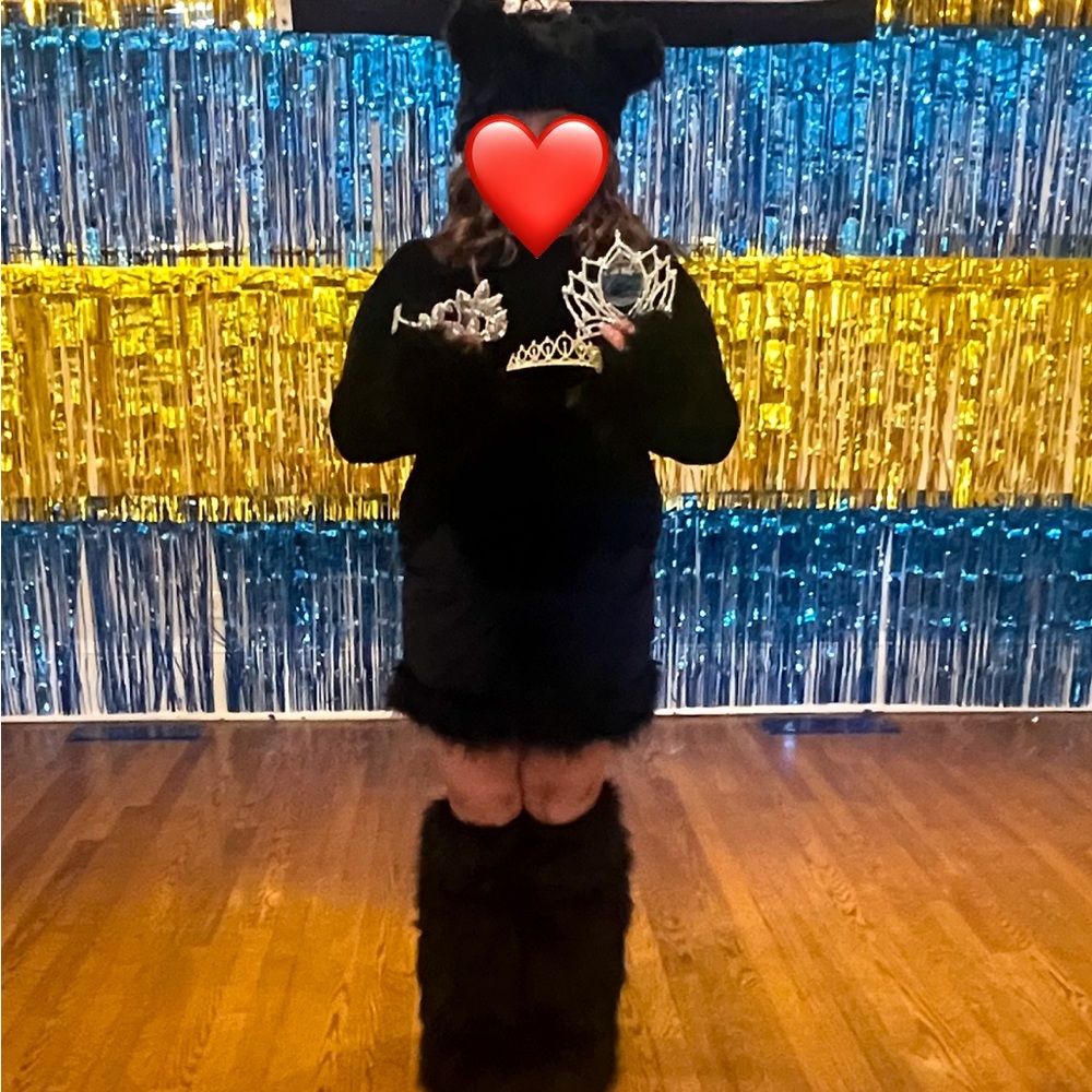 Black Bear Faux fur outfit